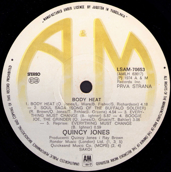 Quincy Jones - Body Heat (LP, Album)