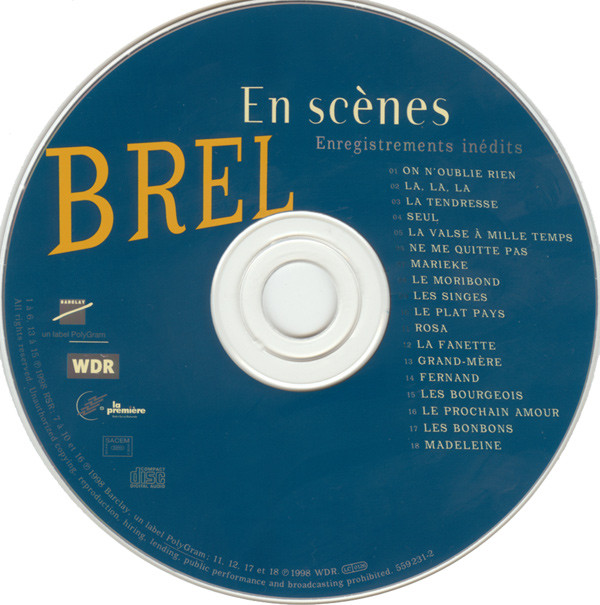 Brel* - En Scènes (CD, Album, Mixed)