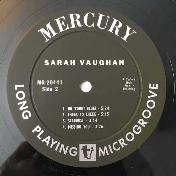 Sarah Vaughan - No Count Sarah (LP, Album, Mono)