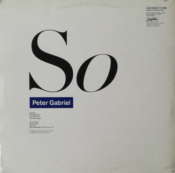 Peter Gabriel - So (LP, Album)