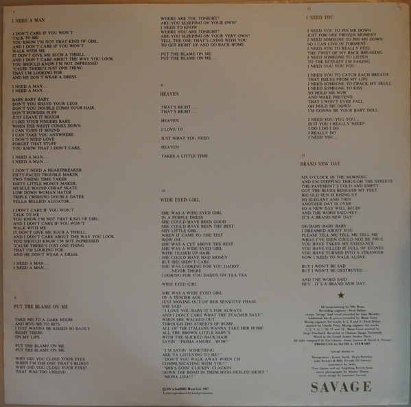 Eurythmics - Savage (LP, Album)