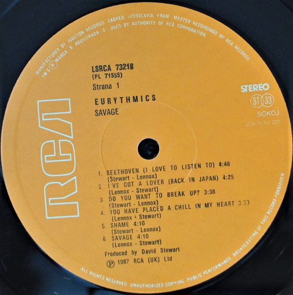 Eurythmics - Savage (LP, Album)