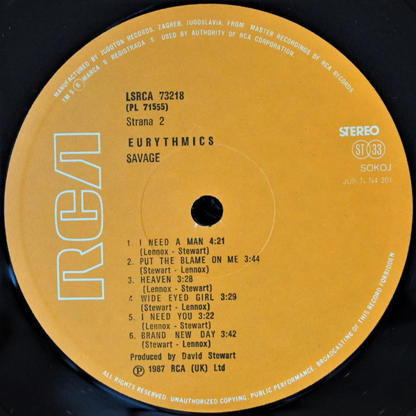 Eurythmics - Savage (LP, Album)