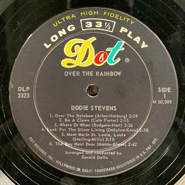 Dodie Stevens - Over The Rainbow (LP, Album, Mono, Ind)