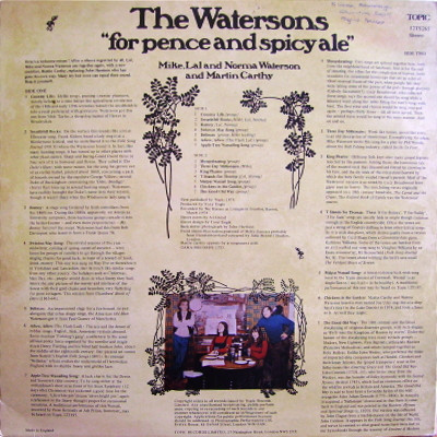 The Watersons - For Pence And Spicy Ale (LP, Album)