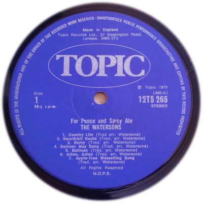 The Watersons - For Pence And Spicy Ale (LP, Album)