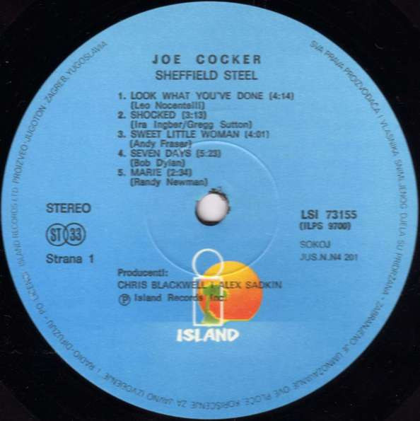 Joe Cocker - Sheffield Steel (LP, Album)