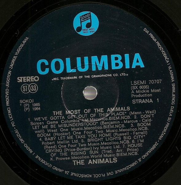 The Animals - The Most Of The Animals (LP, Comp)