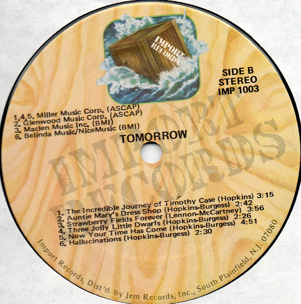 Tomorrow (2) Featuring Keith West - Tomorrow (LP, Album, RE)