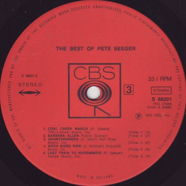 Pete Seeger - The Best Of Pete Seeger (2xLP, Comp, Gat)