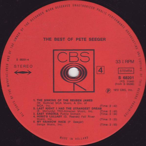 Pete Seeger - The Best Of Pete Seeger (2xLP, Comp, Gat)