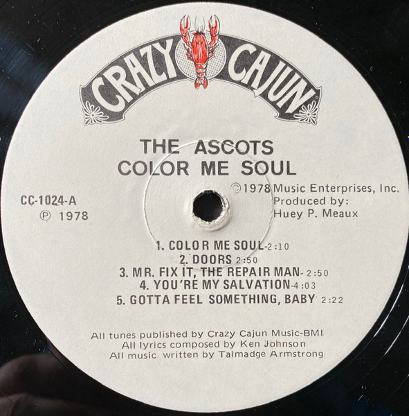 The Ascots (8) - Color Me Soul (LP, Album)