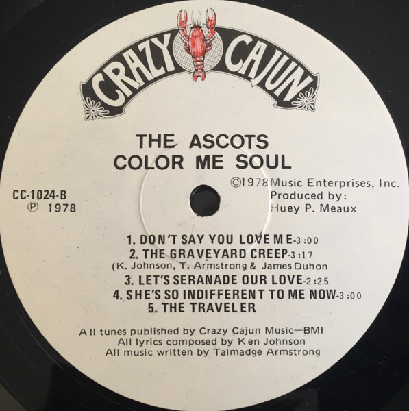 The Ascots (8) - Color Me Soul (LP, Album)