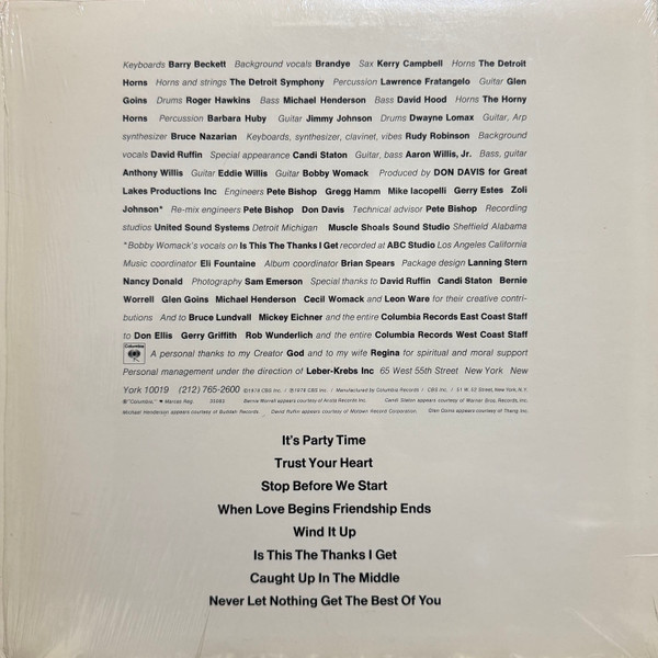 Bobby Womack - Pieces (LP, Album, Ter)
