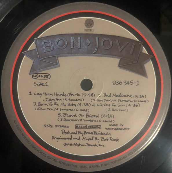 Bon Jovi - New Jersey (LP, Album)