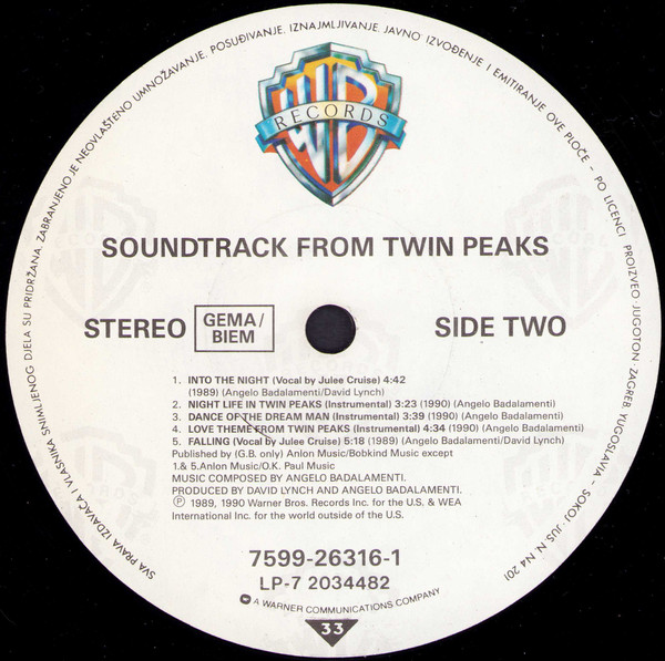 Angelo Badalamenti - Music From Twin Peaks (LP, Album)