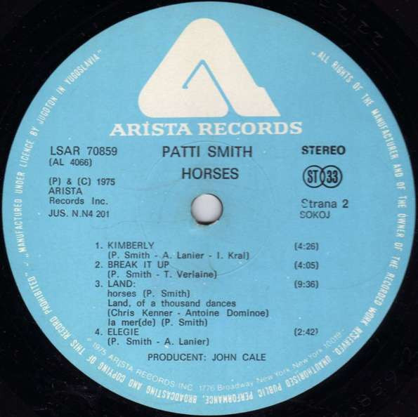 Patti Smith - Horses (LP, Album, RE)