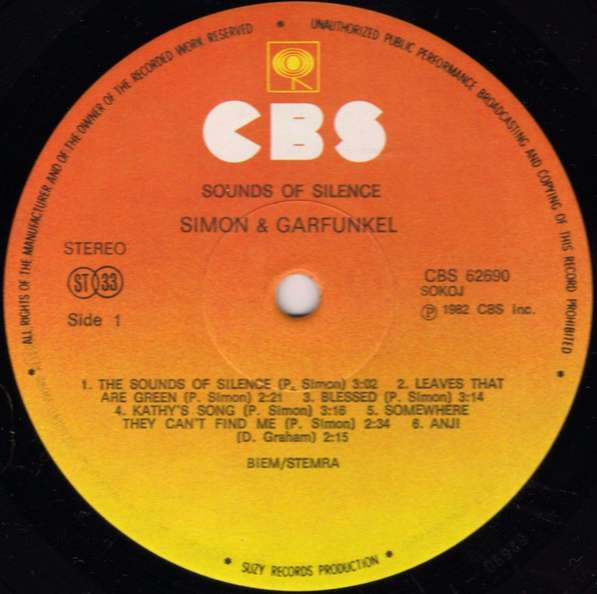 Simon & Garfunkel - Sounds Of Silence (LP, Album, RE)