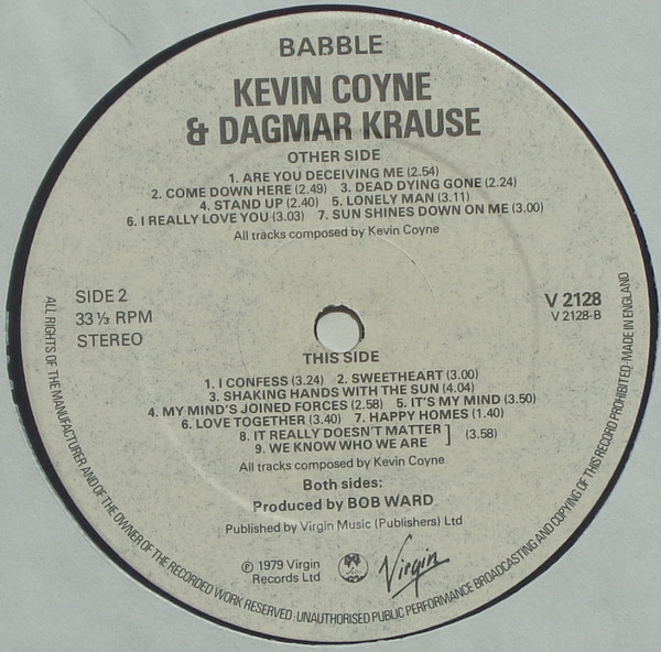 Kevin Coyne And Dagmar Krause - Babble (LP, Album)