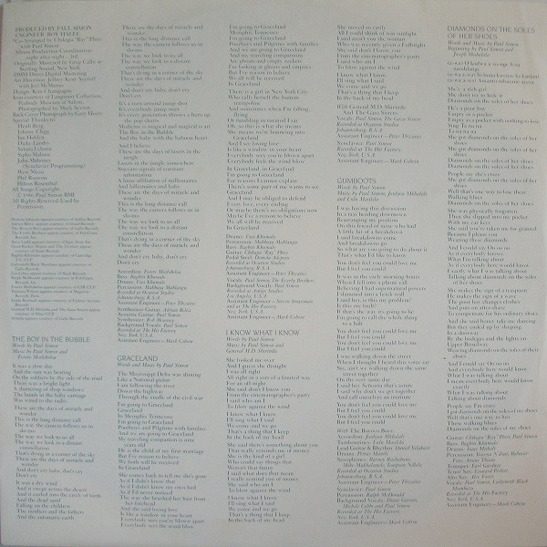 Paul Simon - Graceland (LP, Album)