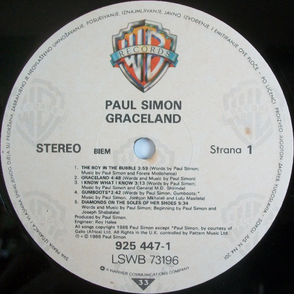 Paul Simon - Graceland (LP, Album)