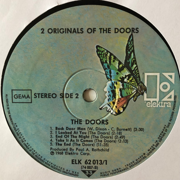 The Doors - 2 Originals Of The Doors (2xLP, Album, Comp)