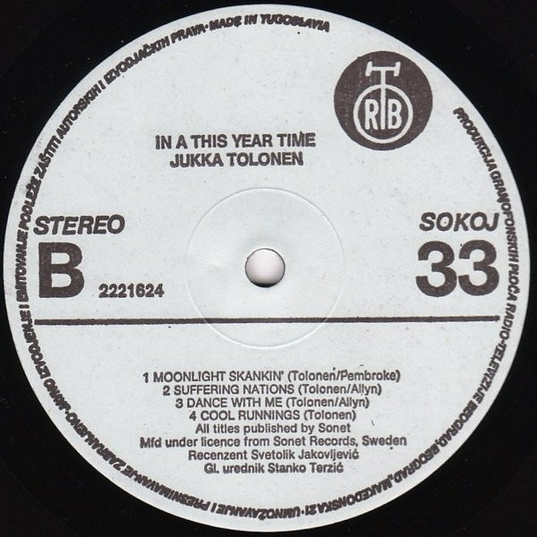 Jukka Tolonen - In A This Year Time (LP, Album)