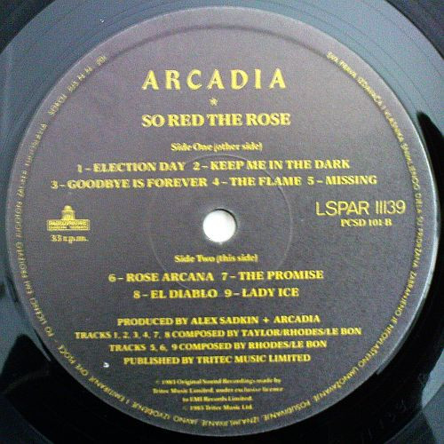 Arcadia (3) - So Red The Rose (LP, Album)