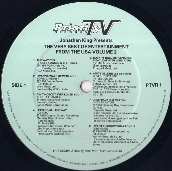 Various - The Very Best Of Entertainment From The USA (Volume Two) (LP, Comp)