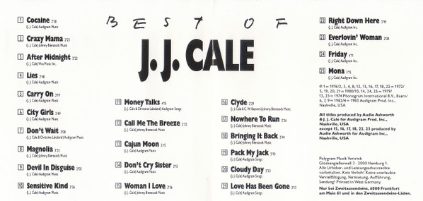 J.J. Cale - Best Of J.J. Cale (CD, Comp)