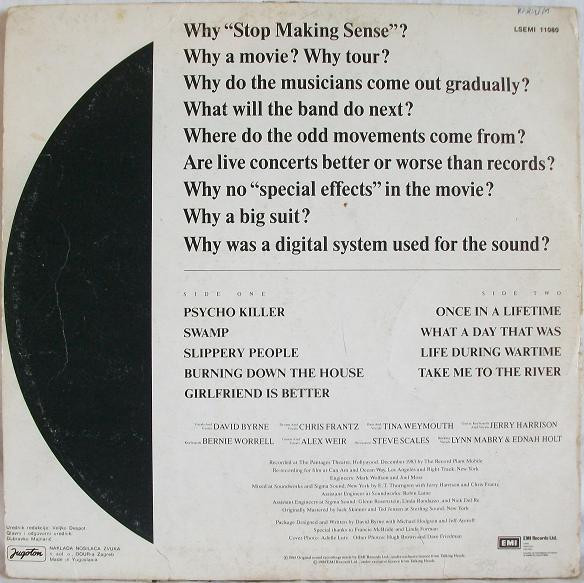 Talking Heads - Stop Making Sense (LP, Album)