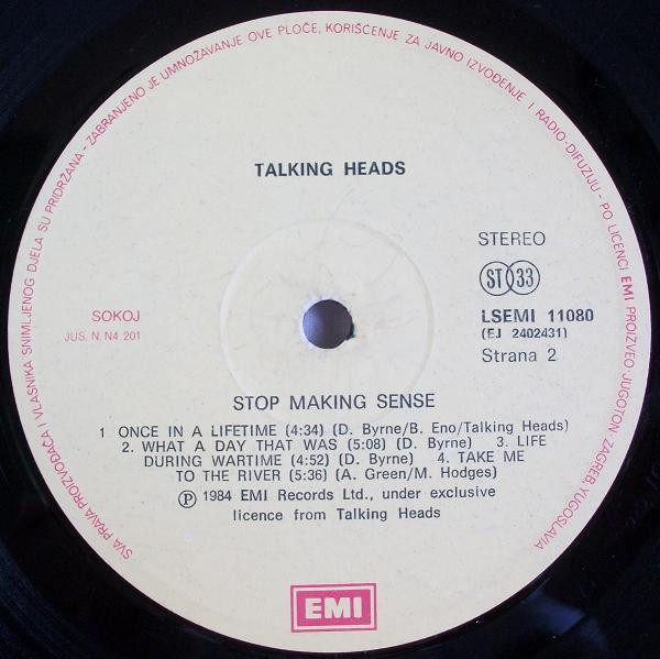 Talking Heads - Stop Making Sense (LP, Album)