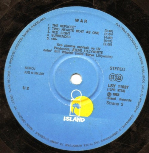 U2 - War (LP, Album, Gat)
