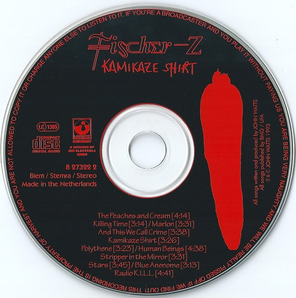 Fischer-Z - Kamikaze Shirt (CD, Album)