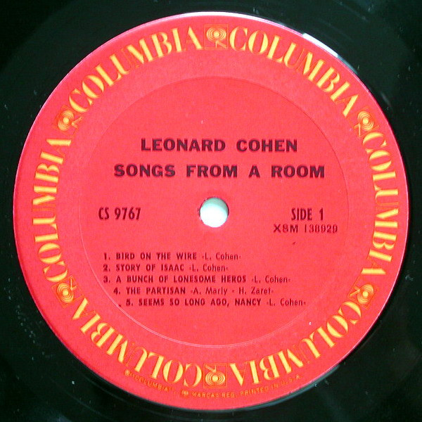 Leonard Cohen - Songs From A Room (LP, Album, RE, Pit)