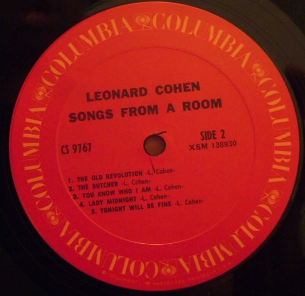 Leonard Cohen - Songs From A Room (LP, Album, RE, Pit)