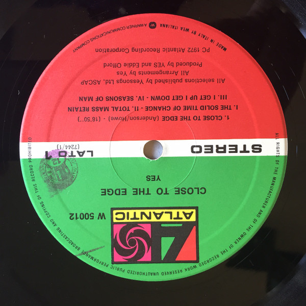 Yes - Close To The Edge (LP, Album, RE, Gat)