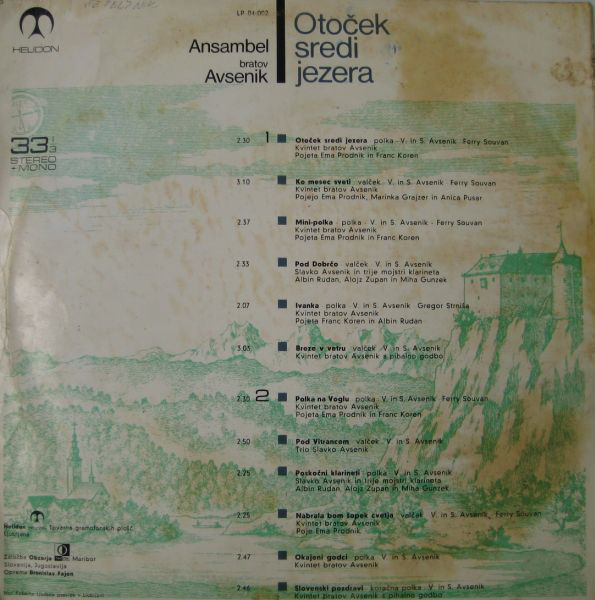 Ansambel Bratov Avsenik - Otoček Sredi Jezera (LP, Album)