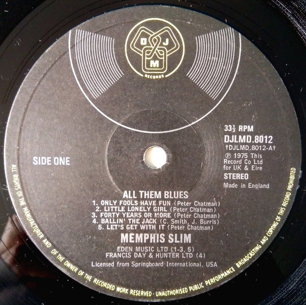 Memphis Slim - All Them Blues (2xLP, Gat)