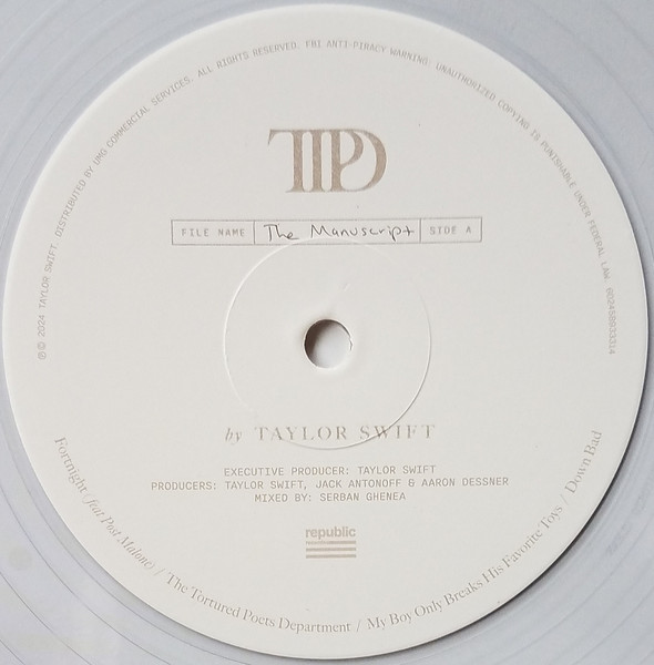 Taylor Swift - The Tortured Poets Department (2xLP, Album, Cle)