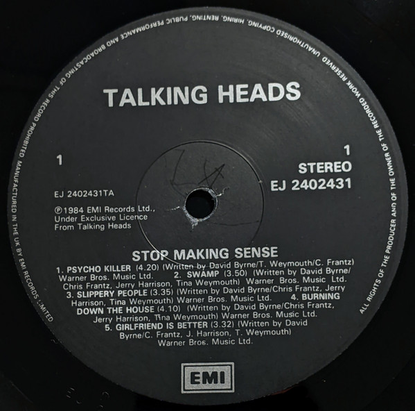 Talking Heads - Stop Making Sense (LP, Album)
