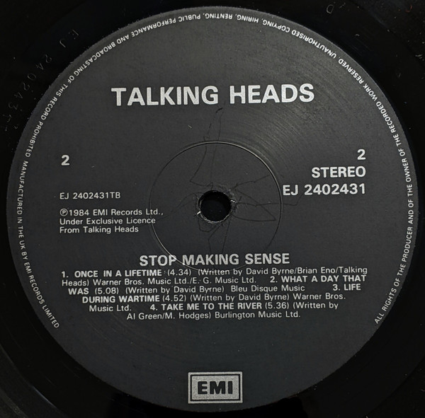 Talking Heads - Stop Making Sense (LP, Album)