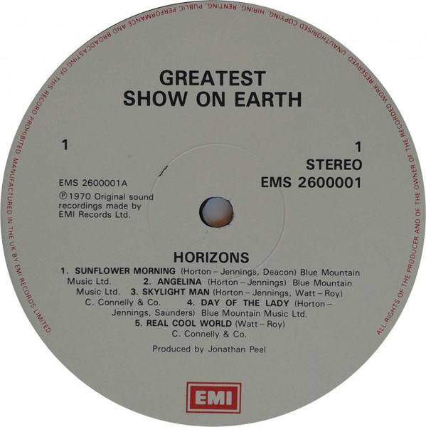 The Greatest Show On Earth - Horizons (LP, Album, RE, Gat)