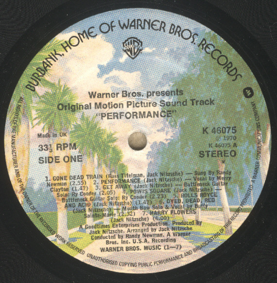 Various - Performance: Original Motion Picture Sound Track (LP, Album, RE)