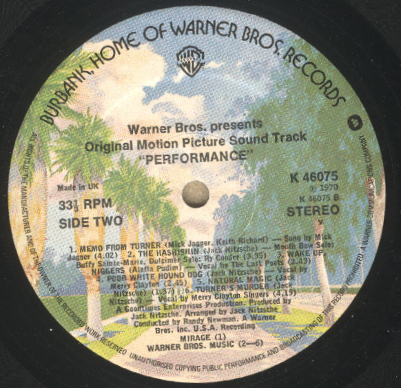 Various - Performance: Original Motion Picture Sound Track (LP, Album, RE)