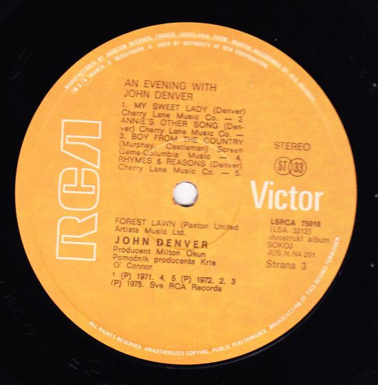 John Denver - An Evening With John Denver (2xLP, Album)