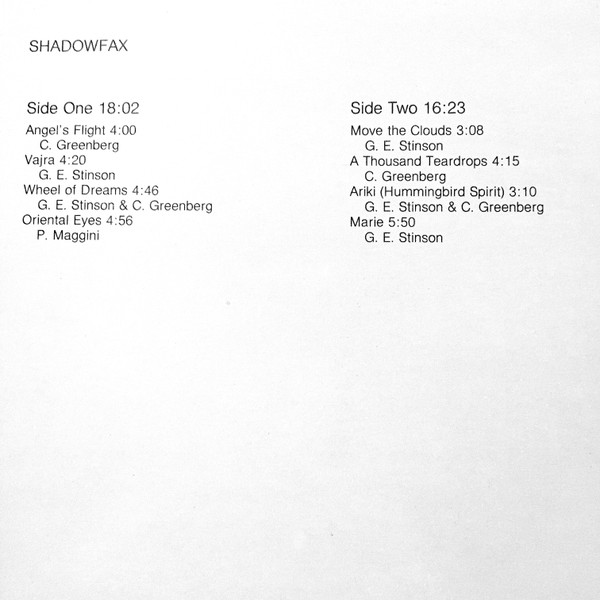 Shadowfax - Shadowfax (LP, Album)