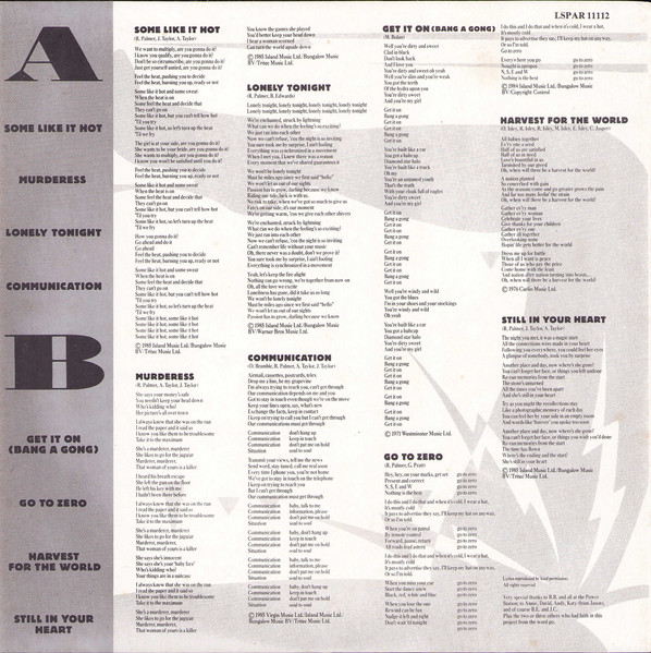 The Power Station - The Power Station 33â…“ (LP, Album)