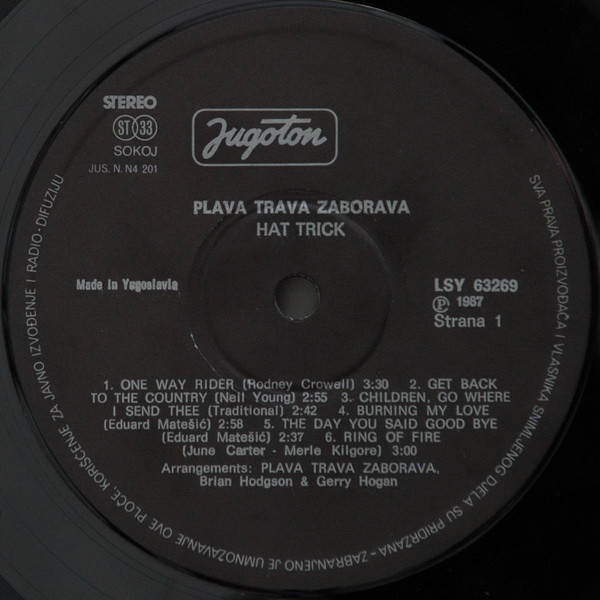 Plava Trava Zaborava - Hat Trick (LP, Album)