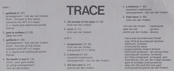 Trace (6) - Trace (LP, Album)